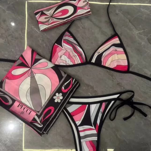 Black/Pink Pucci Bikini