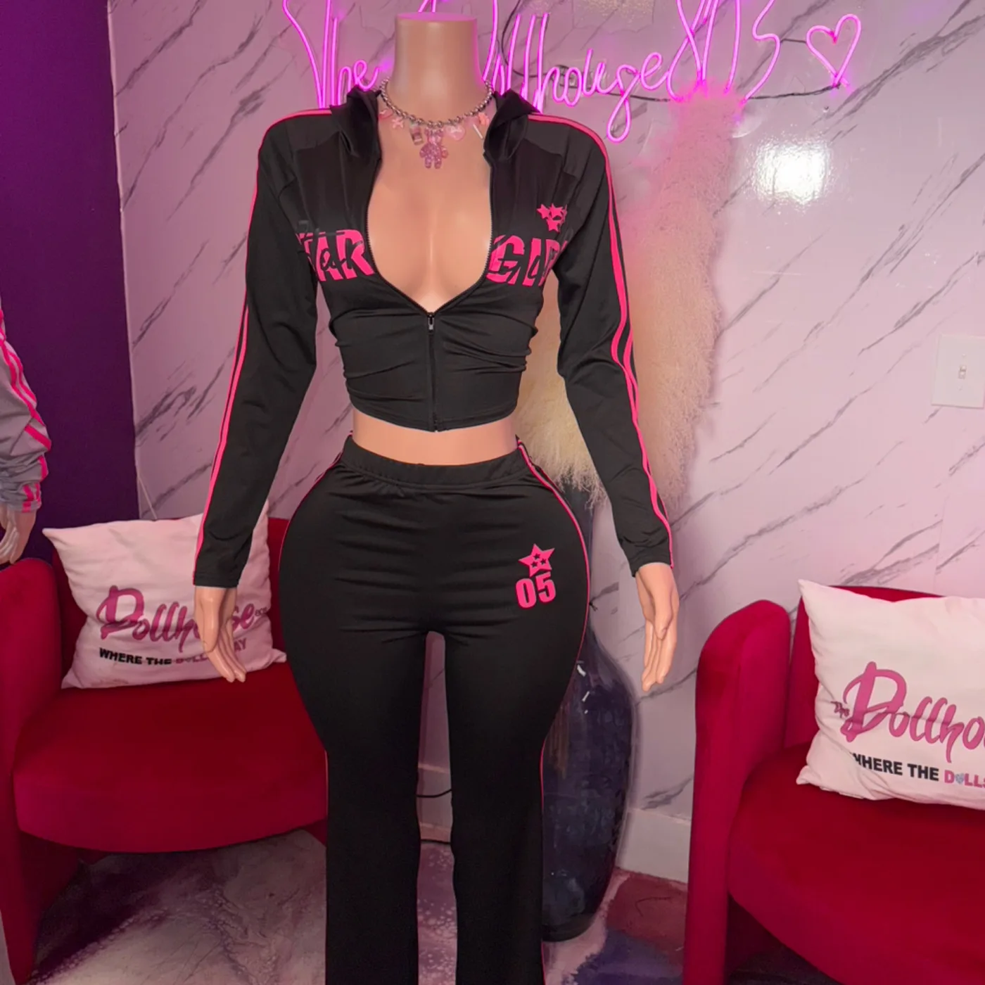 Black Star Girl Two Piece Set