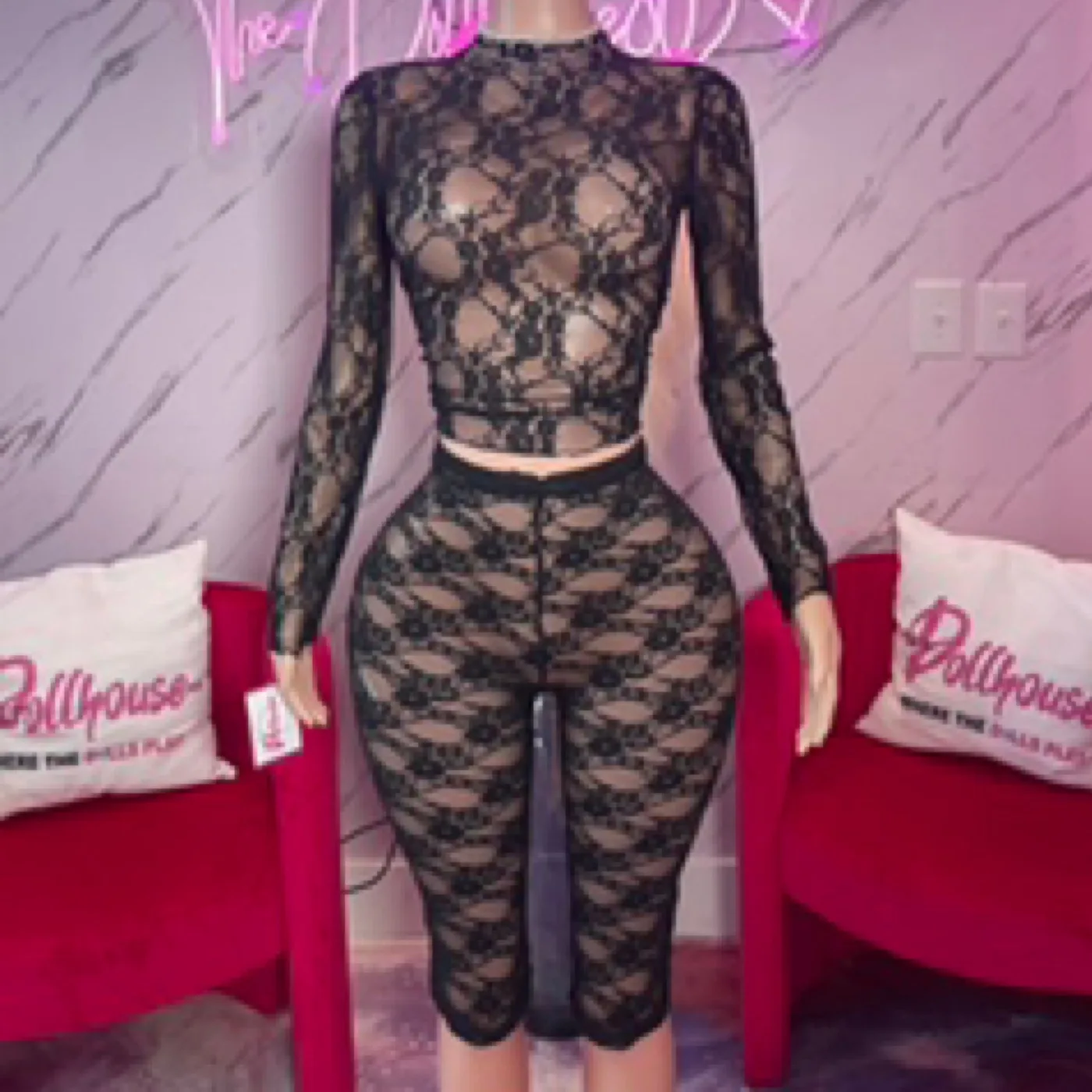 “Too Lace” Mesh Leggings